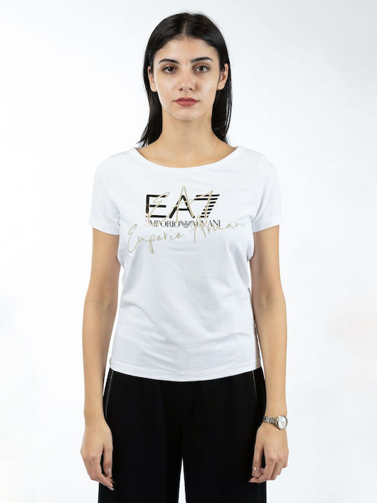 Emporio Armani Damen Sportlich T-shirt Weiß