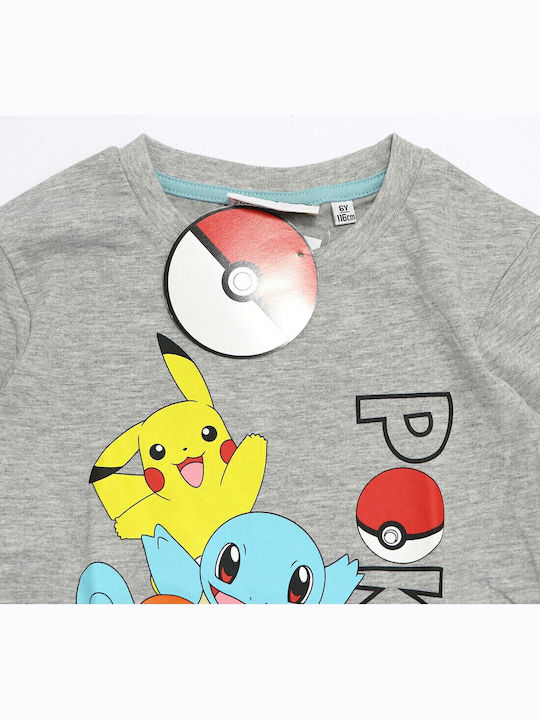 Kinderhemd Langarm grau Pokémon