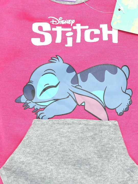 Παιδικό Σετ Φόρμας Φούξια 2τμχ Lilo & Stitch