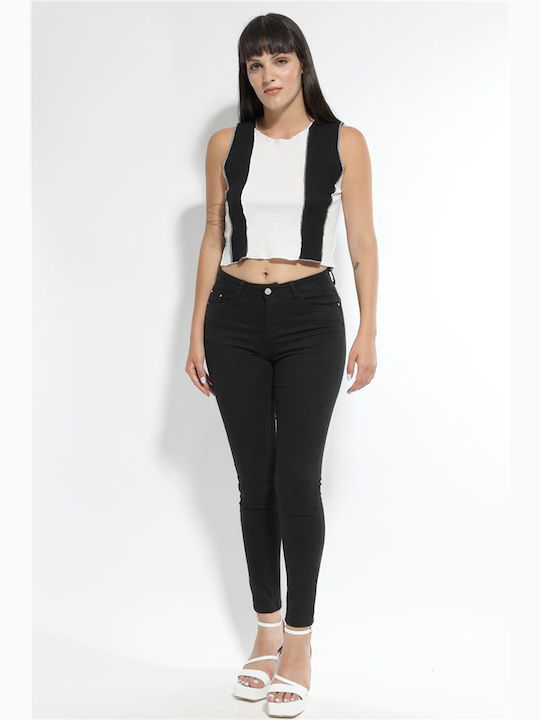 Femei Tesatura Pantaloni cu Croială Skinny Black