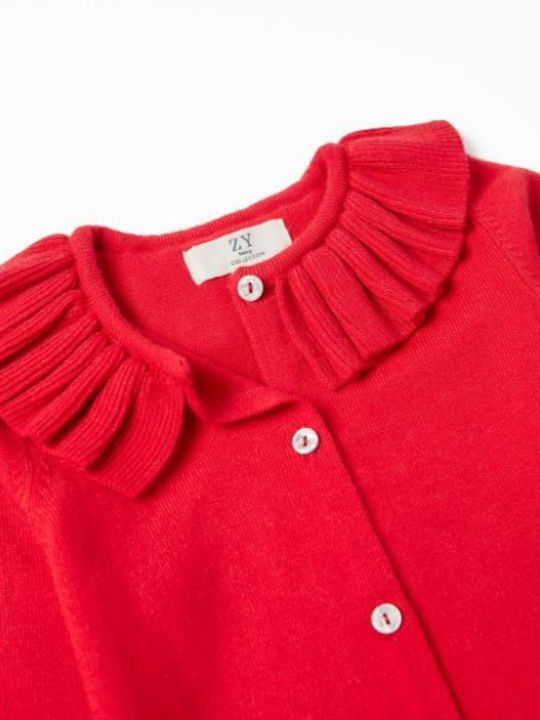 Zippy Kids Cardigan Knitted RED