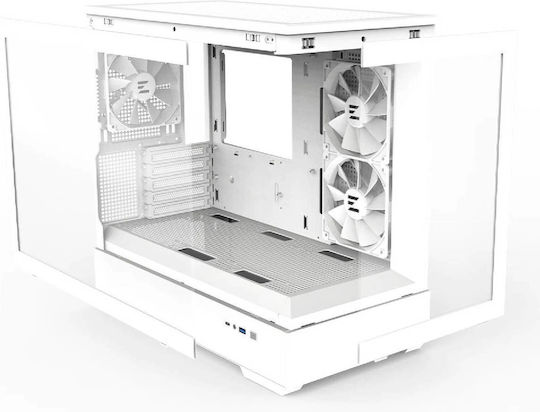 Zalman P30 Gaming Mini Tower Κουτί Υπολογιστή με Πλαϊνό Παράθυρο Λευκό