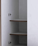 Exclusive Δίφυλλη Ντουλάπα με 1 Συρτάρι White/Coffee 80x57x178cm
