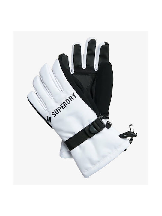 Superdry Unisex Γάντια Σκι & Snowboard Λευκά