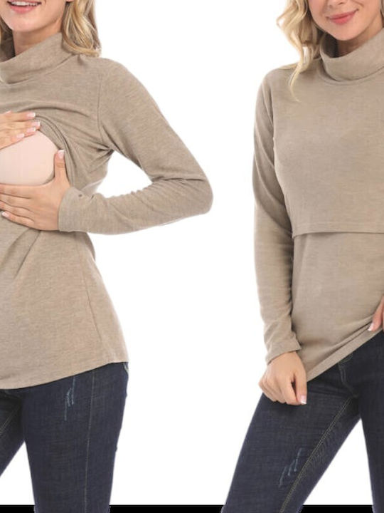 Queen Mother Maternity Top beige
