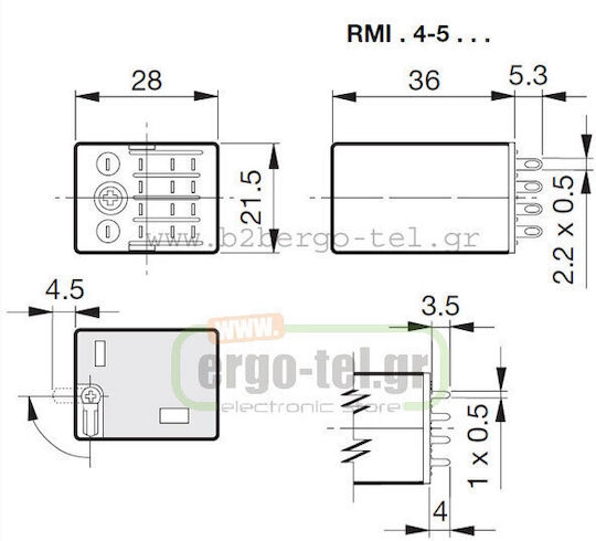 Carlo Gavazzi Industrial Relay Type Lamp 48V 211-031448100