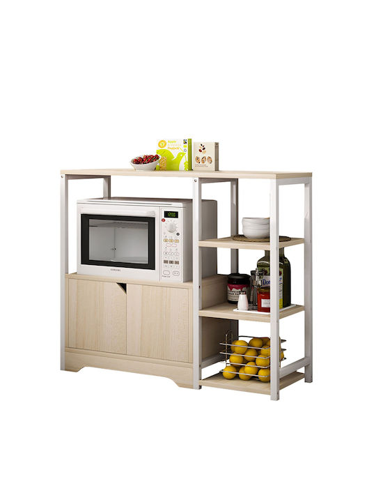 ArteLibre Kitchen Rack in White Color 80x30x71cm