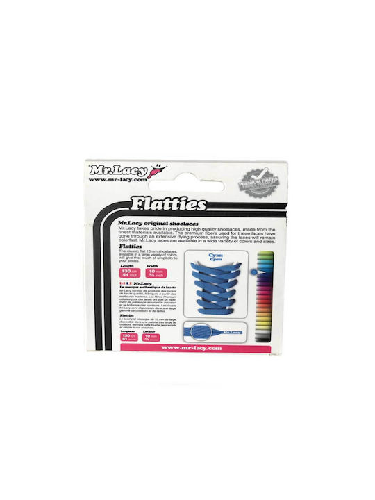 Mr.Lacy Shoelaces Blue 2pcs 130cm