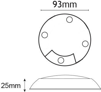 Aca LED Платка с електрически вериги 12V 2.6W Топло бяло 1бр HI2451LWW