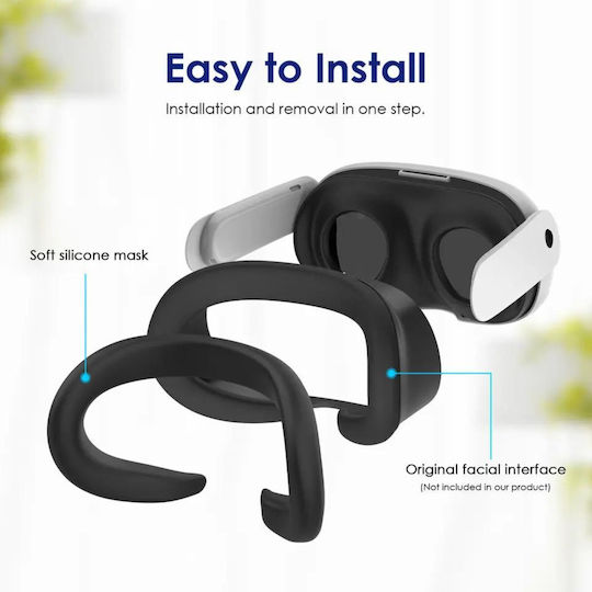 Vortex Virtual Reality Face Cover for Meta Quest 3 in Black Color
