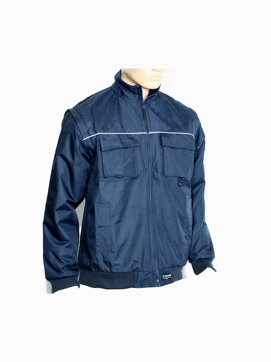 Fageo Work Jacket with Fleece Lining Black