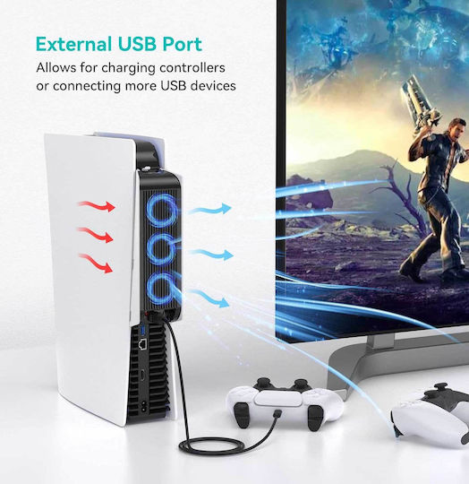 KIWIHOME DSP-829 Cooling System for PS5 in White color