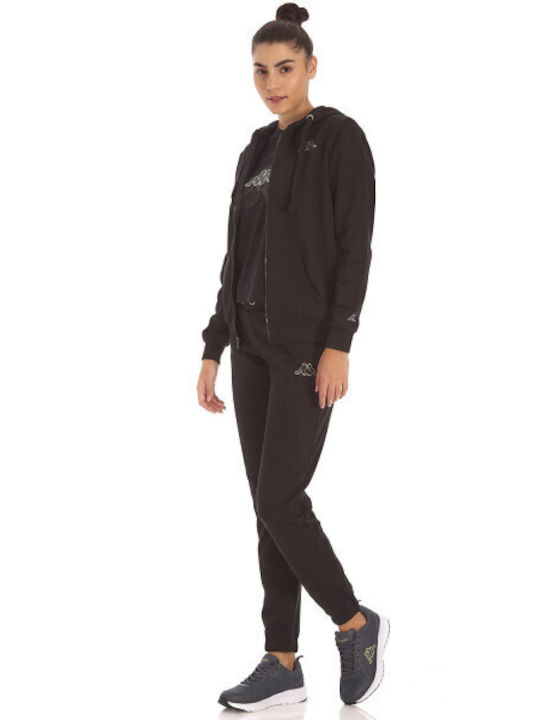 Kappa Women's Jogger Sweatpants BLACK Fleece