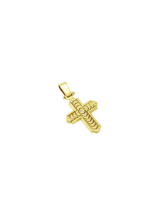 Gold Kreuz 14K Beidseitig