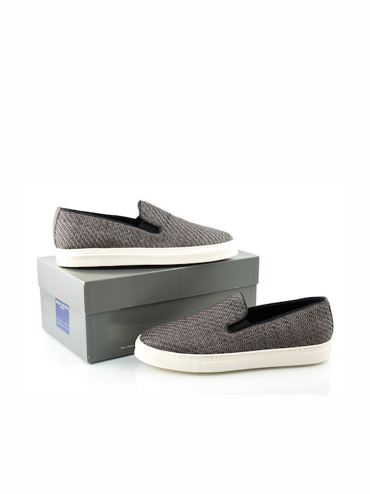 Soldini Men's Canvas Slip-Ons Gray