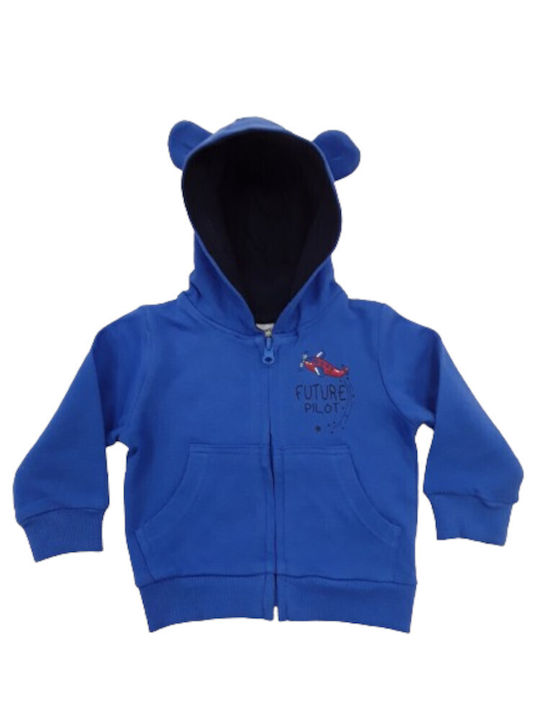 Venere Kids Cardigan with Hood Blue