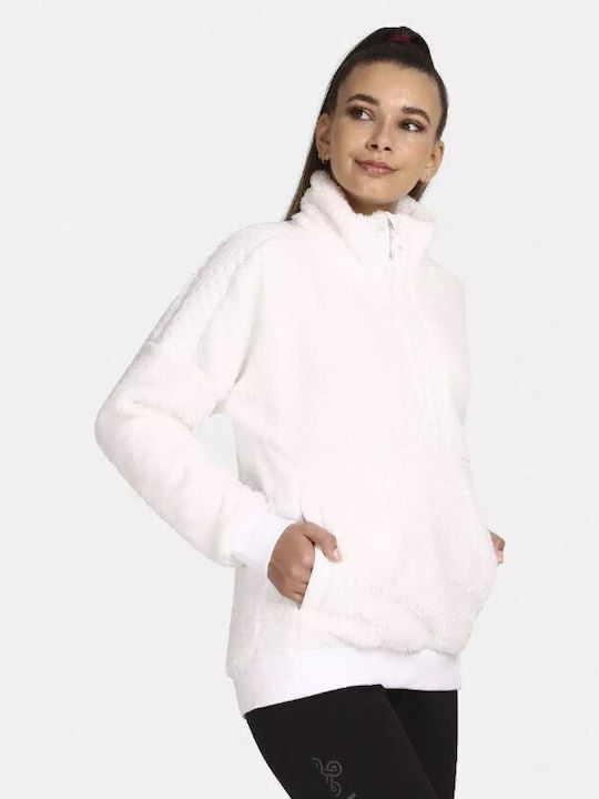 Kilpi Short Women's Cardigan with Zipper White.