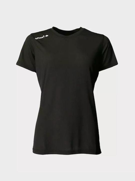 Luanvi Femeie Sport Tricou Uscare rapidă cu Transparent Polka Dot Negru