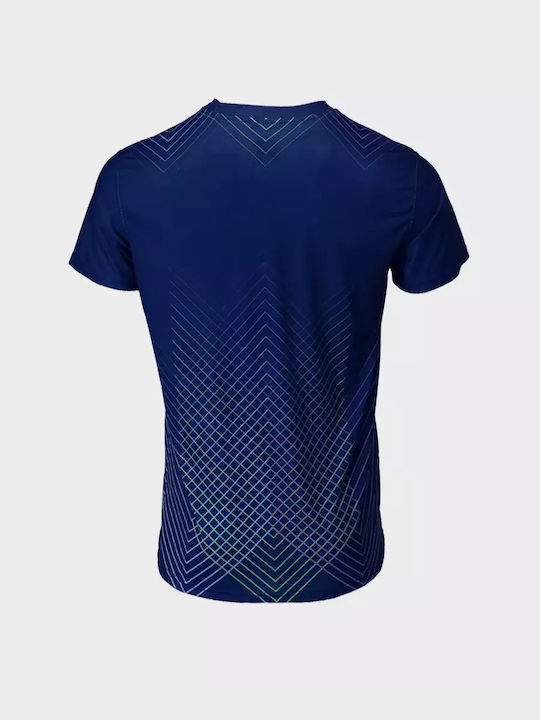 Luanvi Men's Athletic Short Sleeve Blouse Navy Blue