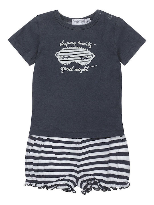 Dirkje Kids Set with Pants Summer 2pcs Navy Blue