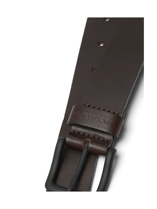 Jack & Jones Men's Leather Belt Black Coffee