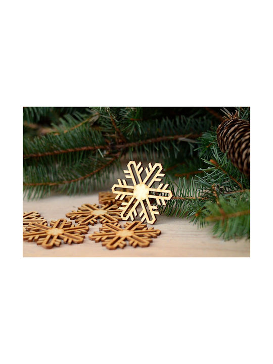 Grawnet Christmas Wooden Tree Ornament 6x7cm 6pcs