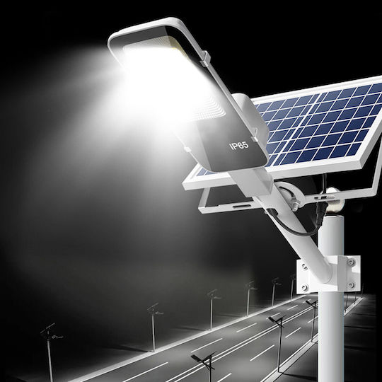 Powertech Montat pe perete Lampă Solară 80W 500lm Alb Rece 6500K cu Senzor de Mișcare, Fotocelulă și Telecomandă IP65