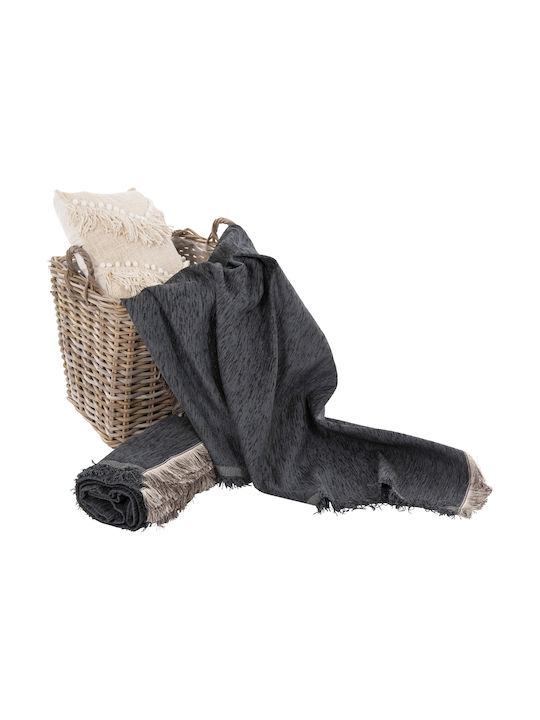 HomeMarkt Dreamtopia Armchair Throw Chenille 178x178cm Dark Blue