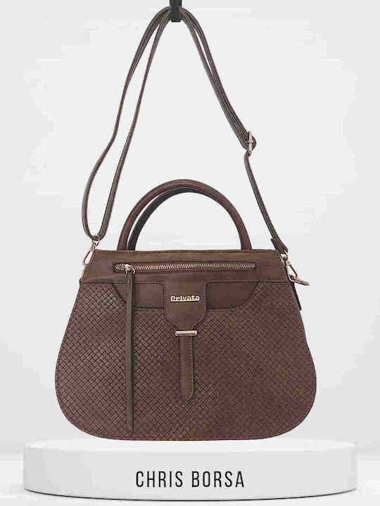 Chris Borsa Leather Women's Bag Hand Brown