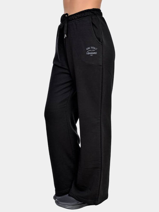 Target W22-67389 Women's Wide Sweatpants Black