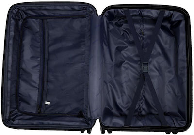 Amber Medium Travel Suitcase Black with 4 Wheels Height 65cm.