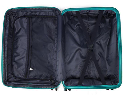 Amber Medium Travel Suitcase Μenta with 4 Wheels Height 65cm.