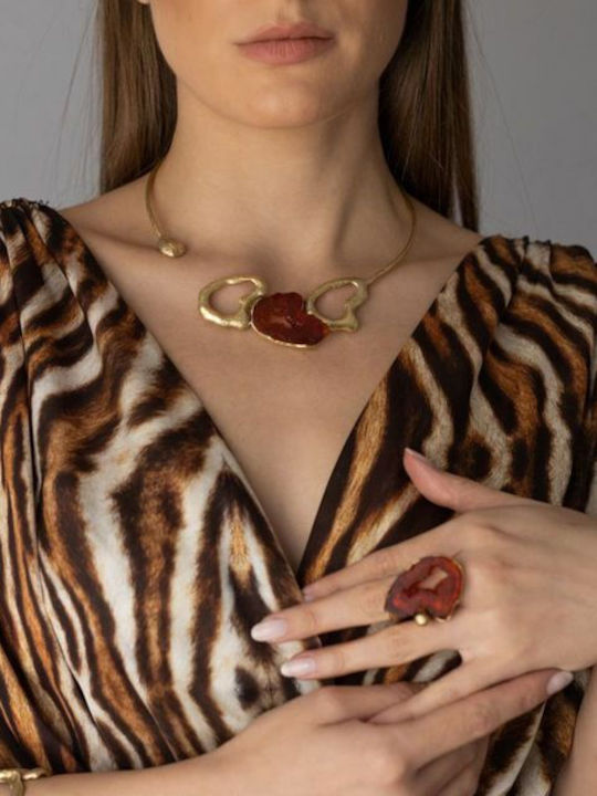 Kalliope Damen Ring mit Steinen Vergoldet