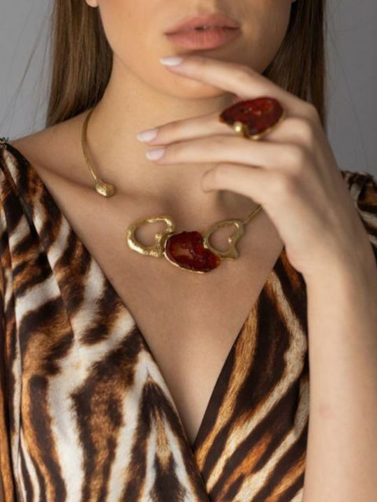 Kalliope Damen Ring mit Steinen Vergoldet