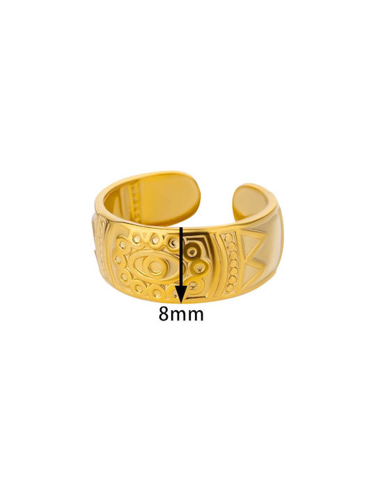 Women's Ring Small Wedding Ring from Steel Gold Plated