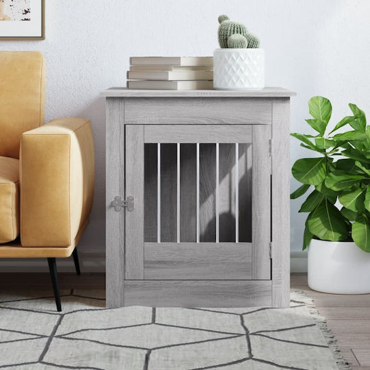 vidaXL Dog House Wooden Outdoor Gray 64.5x80x71cm