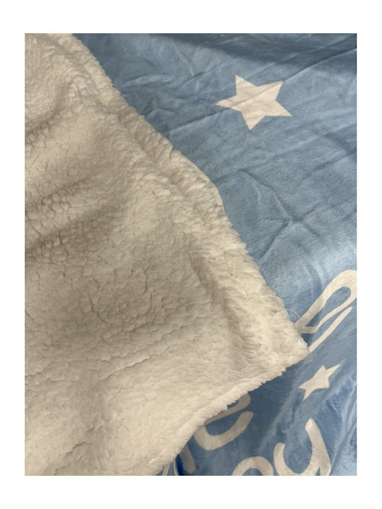 Nef-Nef Homeware Blanket Nursery Swaddling Blankets Happy Light Blue Light Blue 75x110cm
