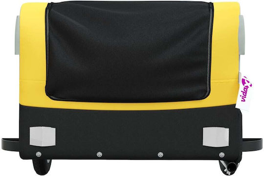Vidaxl Remorcă Pentru Bicicletă Negru Galben 30 Kg Fier