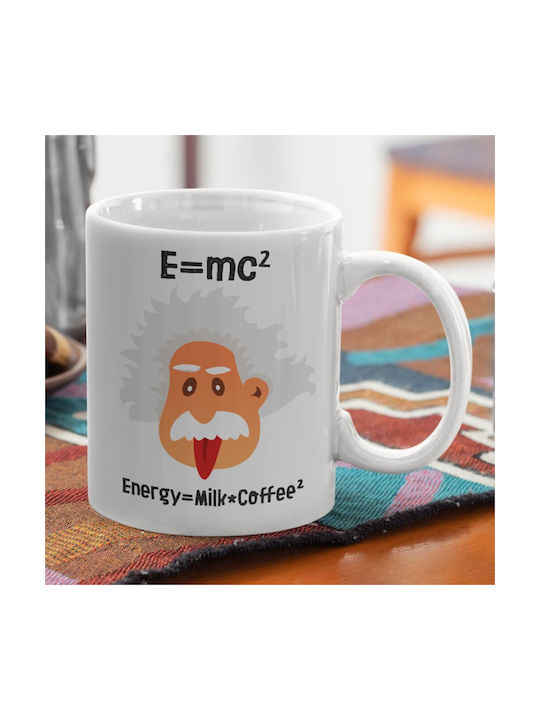 Koupakoupa E=mc2 Energy = Milk*coffe Mug Ceramic Brown 330ml 1pcs