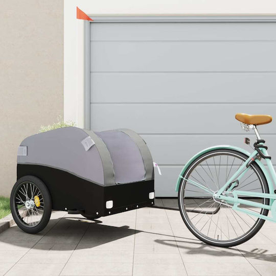 Vidaxl Bicycle Trailer Black Gray 45 Kg Iron