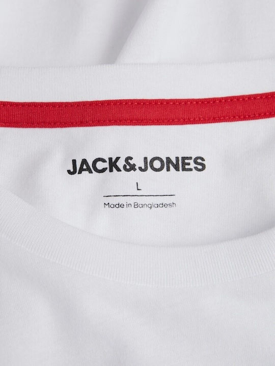 Jack & Jones Herren T-Shirt Kurzarm Weiß