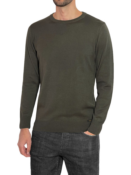 Roy Garage Herren Langarm-Pullover Haki