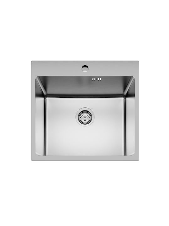 Geman Ένθετος Νεροχύτης Inox Μ54xΠ50cm Ασημί