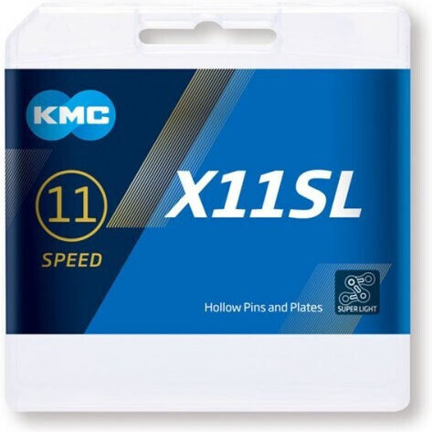 KMC Chain X11 SL Αλυσίδα Ποδηλάτου 118L Ασημί