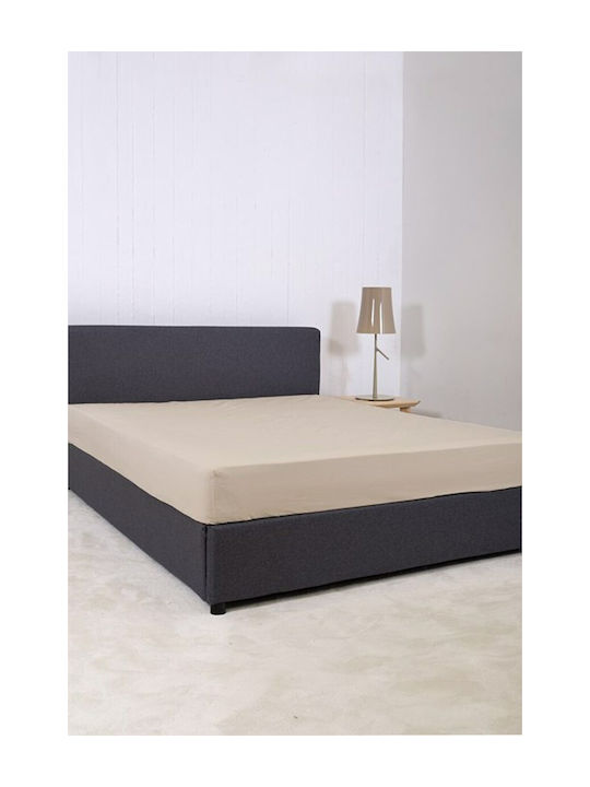 Biokarpet Σεντόνι Home View Λάστιχο Ecru-μονό 120x200cm +35cm