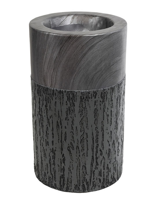 GloboStar Artificial Garden Pisa Planter Polyester Gray with Stand 36x36x60cm.