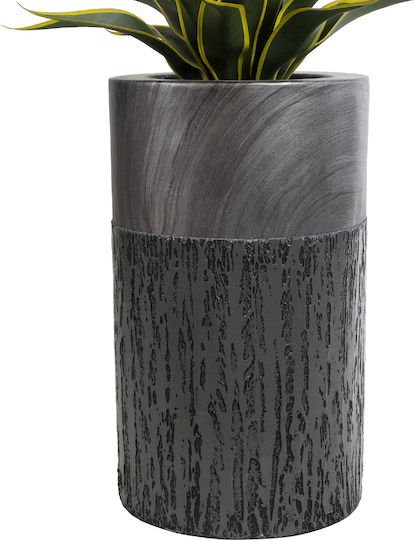 GloboStar Artificial Garden Pisa Κασπώ Πολυεστερικό Γκρι με Βάση 36x36x60εκ.