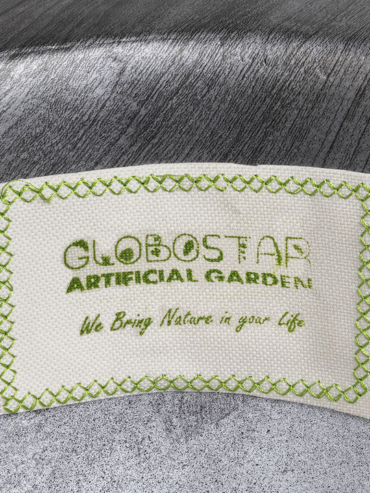 GloboStar Artificial Garden Pisa Planter Polyester Gray with Stand 36x36x60cm.