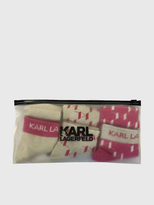 Karl Lagerfeld K/ikonik Чорапи Розови 3Пакет Karl Lagerfeld K/ikonik Чорапи Розови 3Пакет