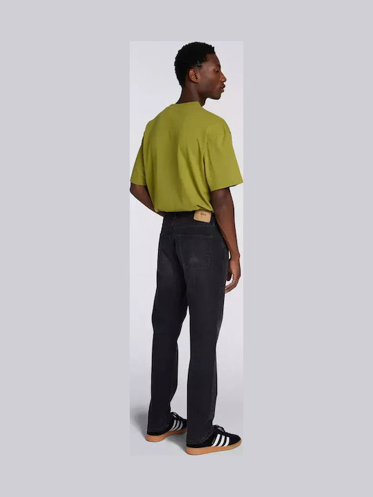 Ανδρικό Παντελόνι Τζιν με Regular Tapered Εφαρμογή Black